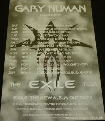 Gary Numan 1997 Exile Tour Poster